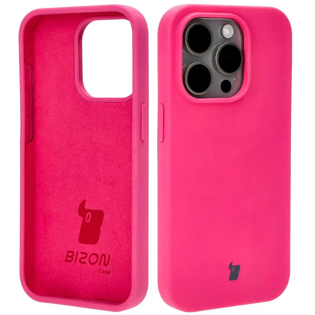 Kryt Bizon Soft Case Apple iPhone 15 Pro fuchsia