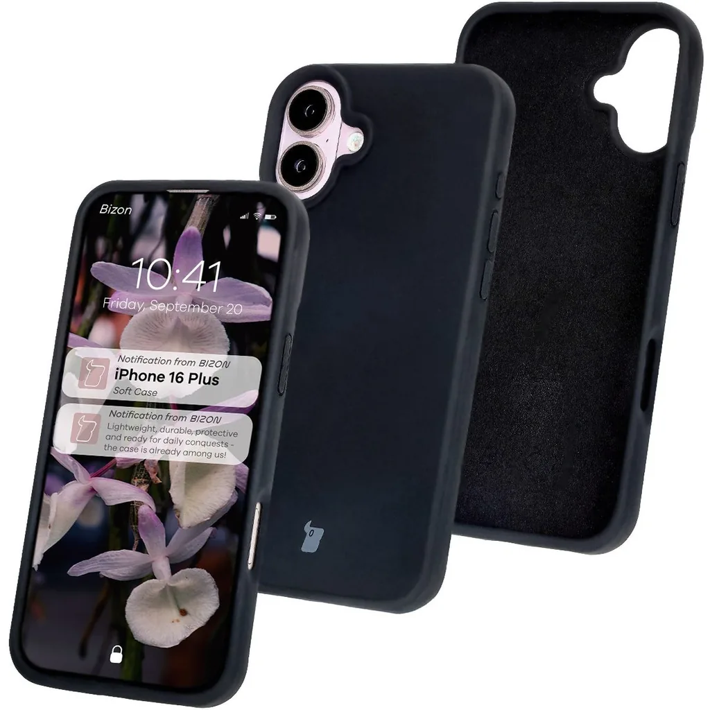 Kryt Bizon Soft Case Apple iPhone 16 Plus black