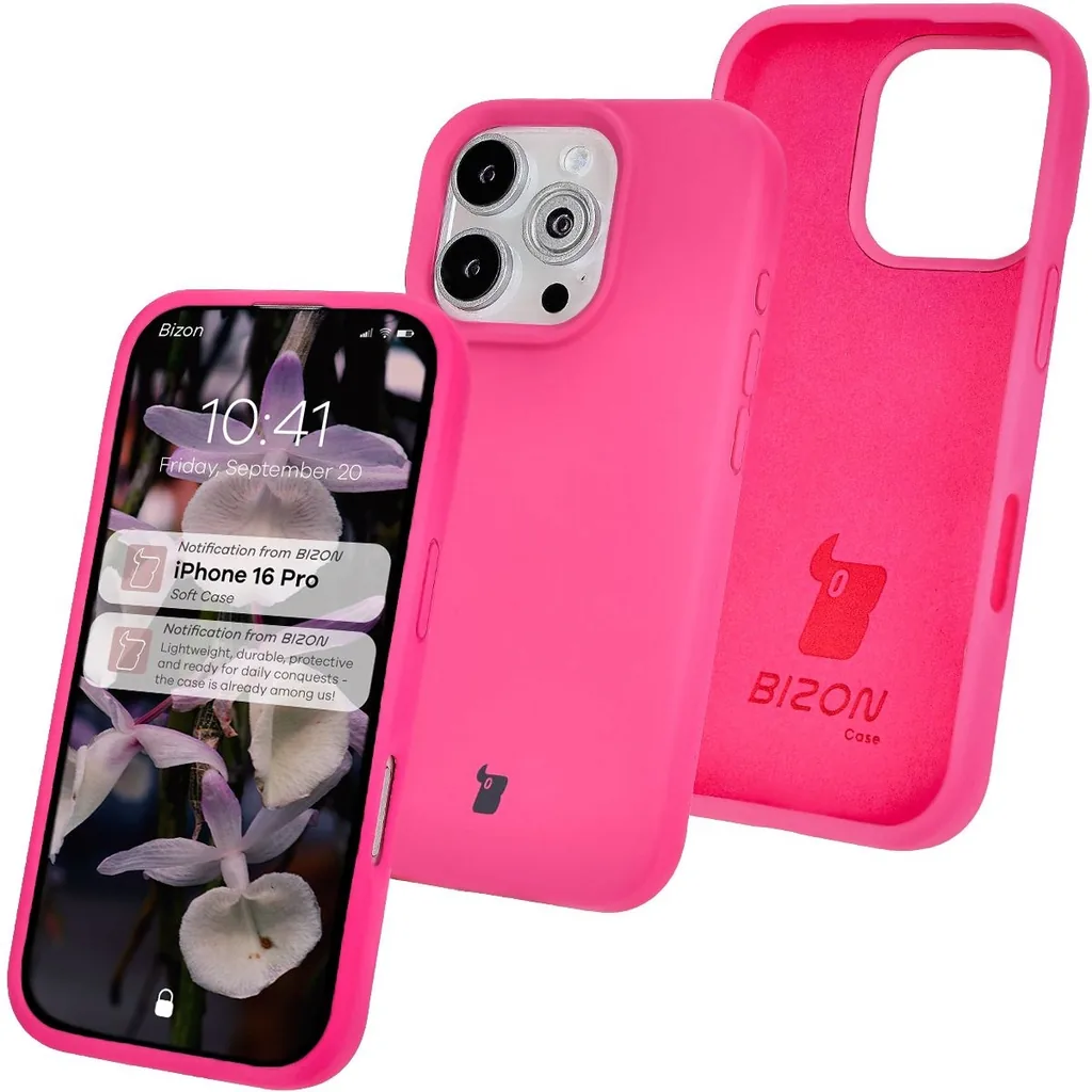 Kryt Bizon Soft Case Apple iPhone 16 Pro fuchsia