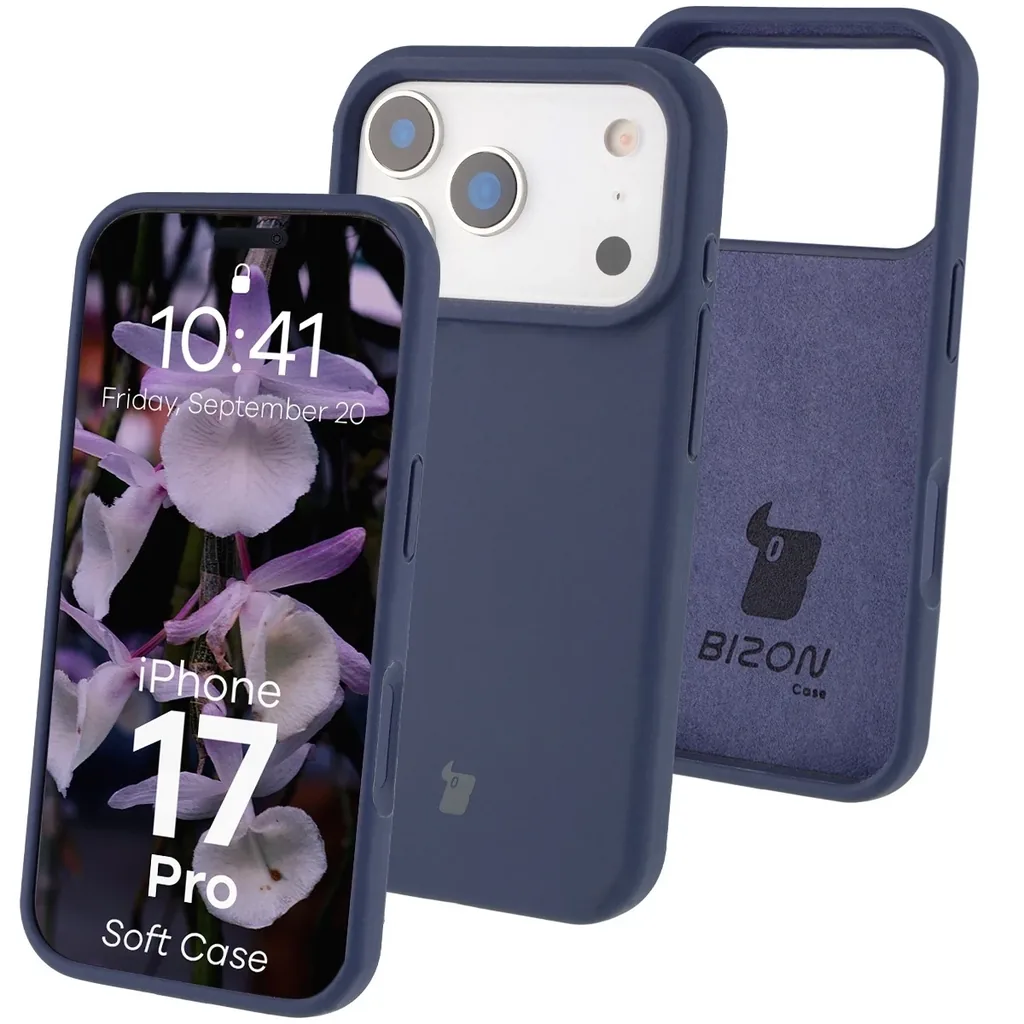 Kryt Bizon Soft Case Apple iPhone 17 Pro dark blue