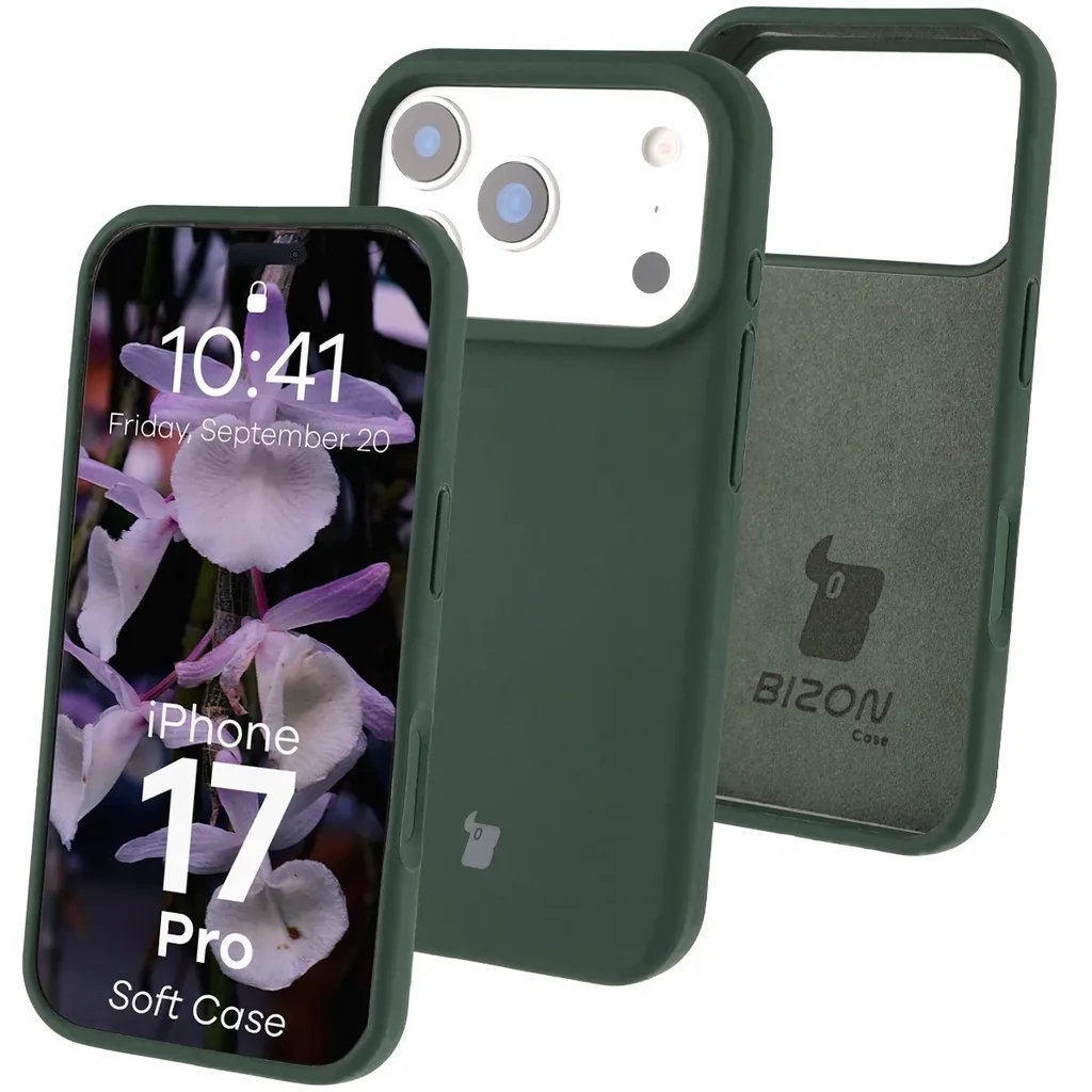 Kryt Bizon Soft Case Apple iPhone 17 Pro dark green