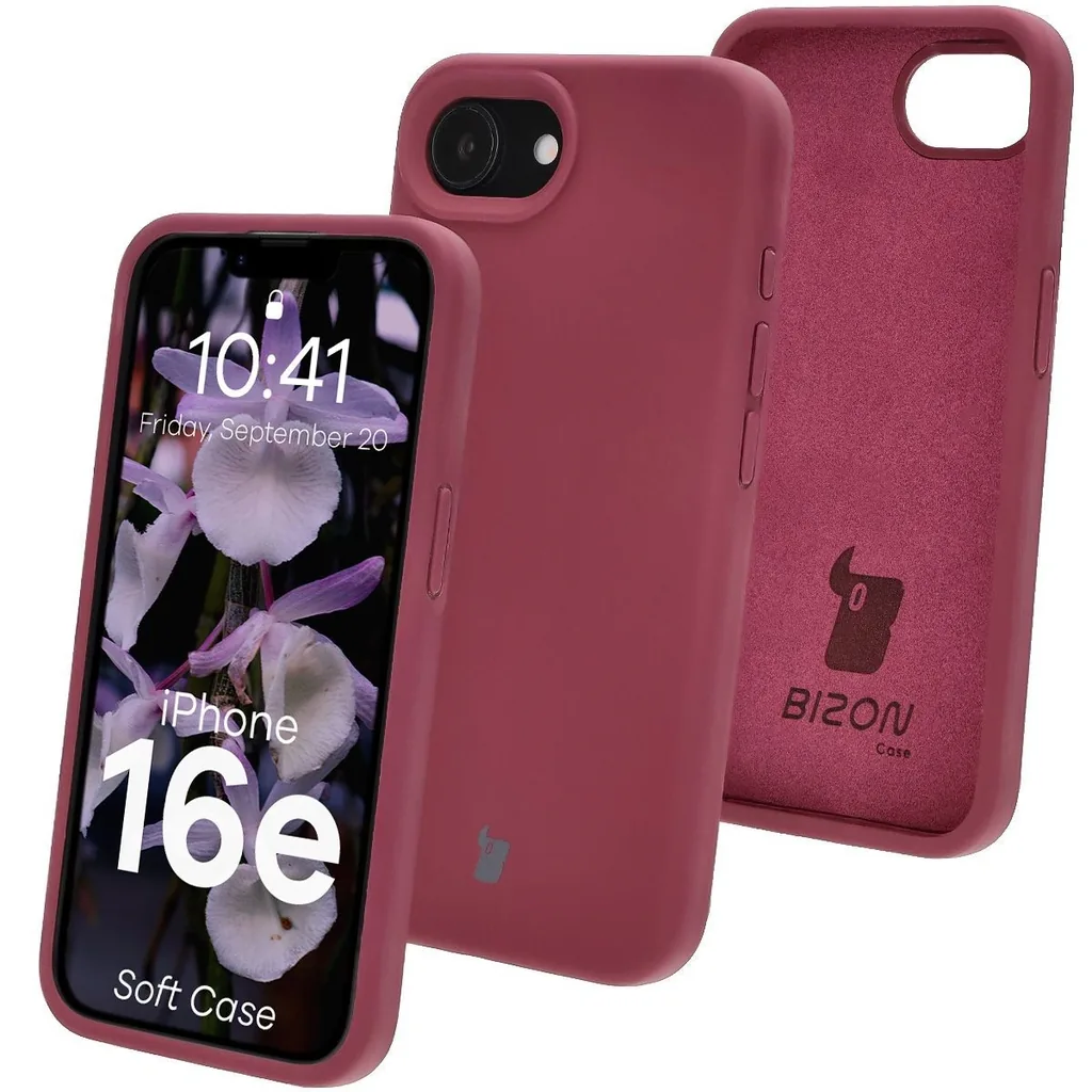 Kryt Bizon Soft Case Apple iPhone 17e / 16e dark purple