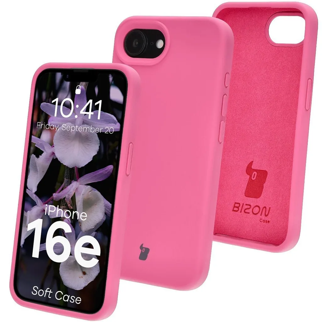 Kryt Bizon Soft Case Apple iPhone 17e / 16e fuchsia