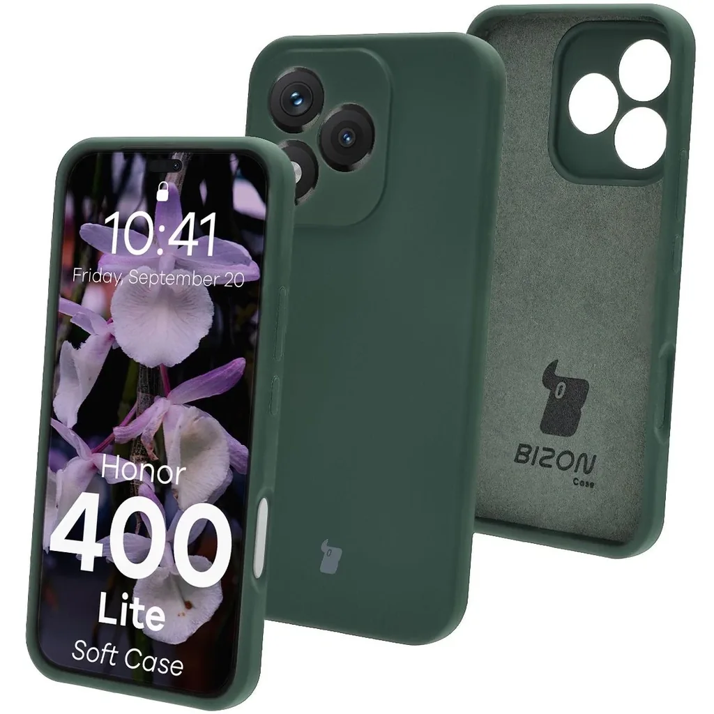 Kryt Bizon Soft Case Honor 400 Lite 5G dark green