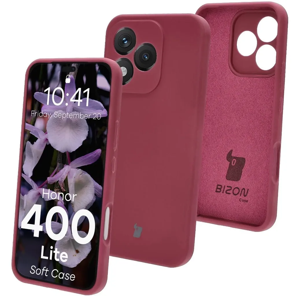Kryt Bizon Soft Case Honor 400 Lite 5G dark purple