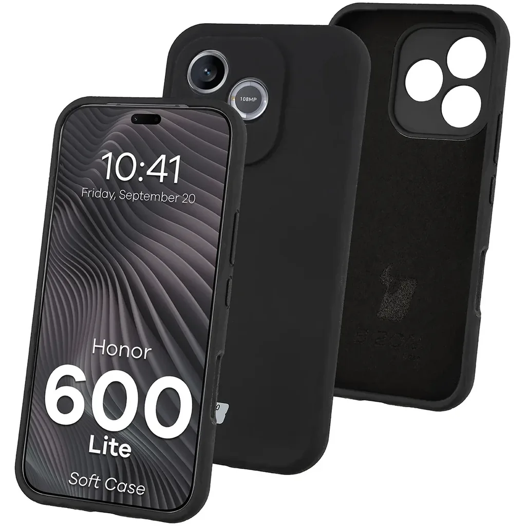 Kryt Bizon Soft Case Honor 600 Lite 5G, black