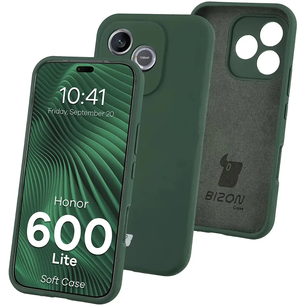 Kryt Bizon Soft Case Honor 600 Lite 5G, dark green