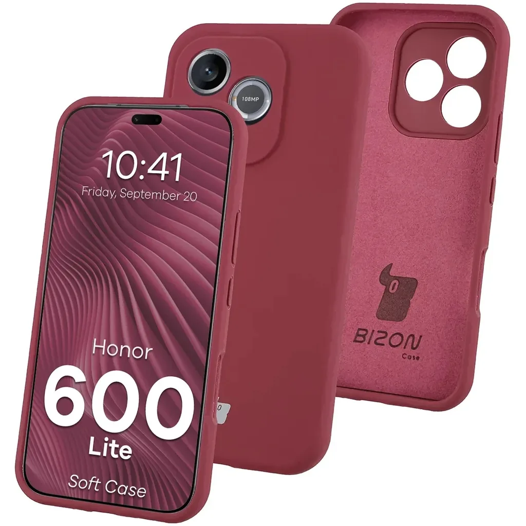 Kryt Bizon Soft Case Honor 600 Lite 5G, dark purple