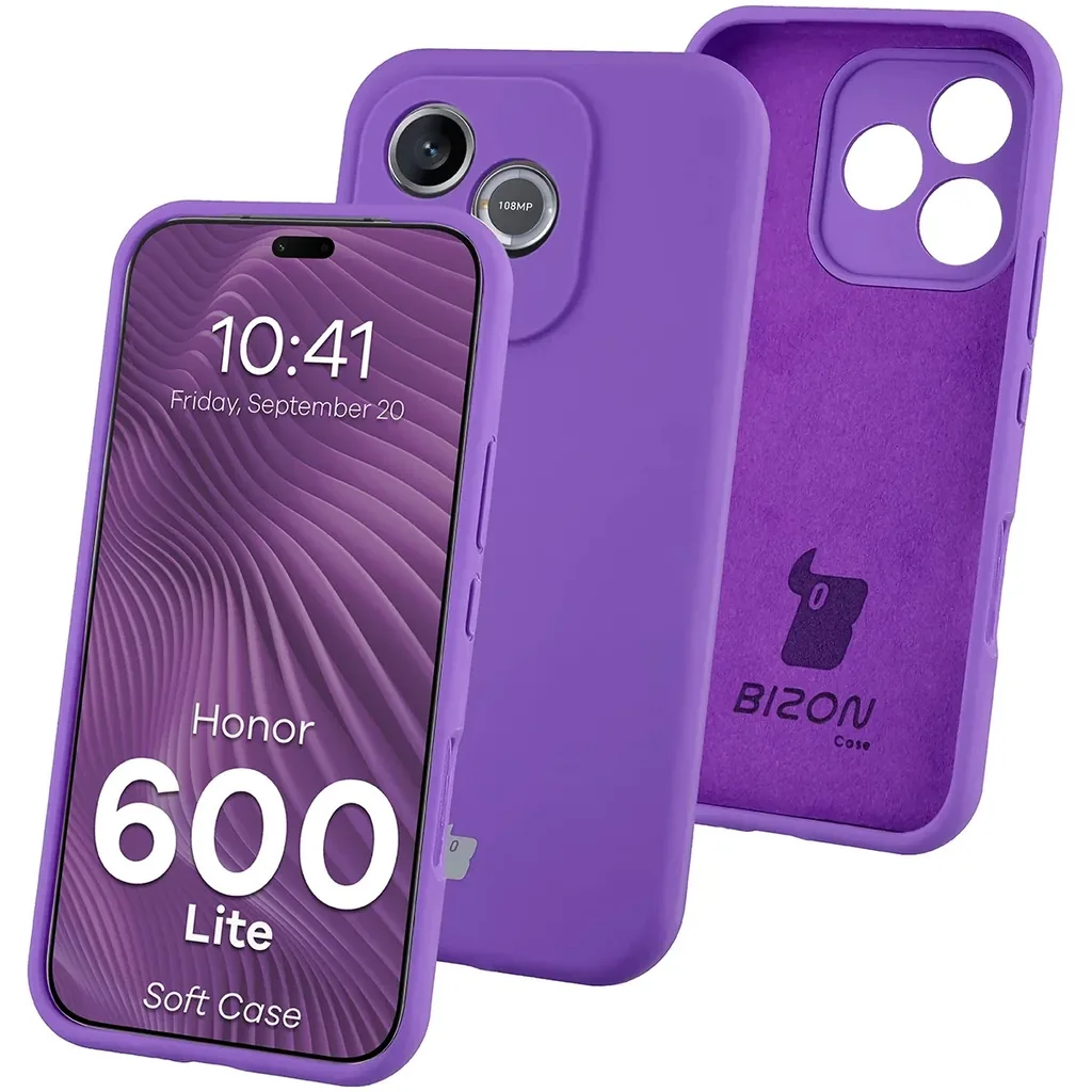 Kryt Bizon Soft Case Honor 600 Lite 5G, purple
