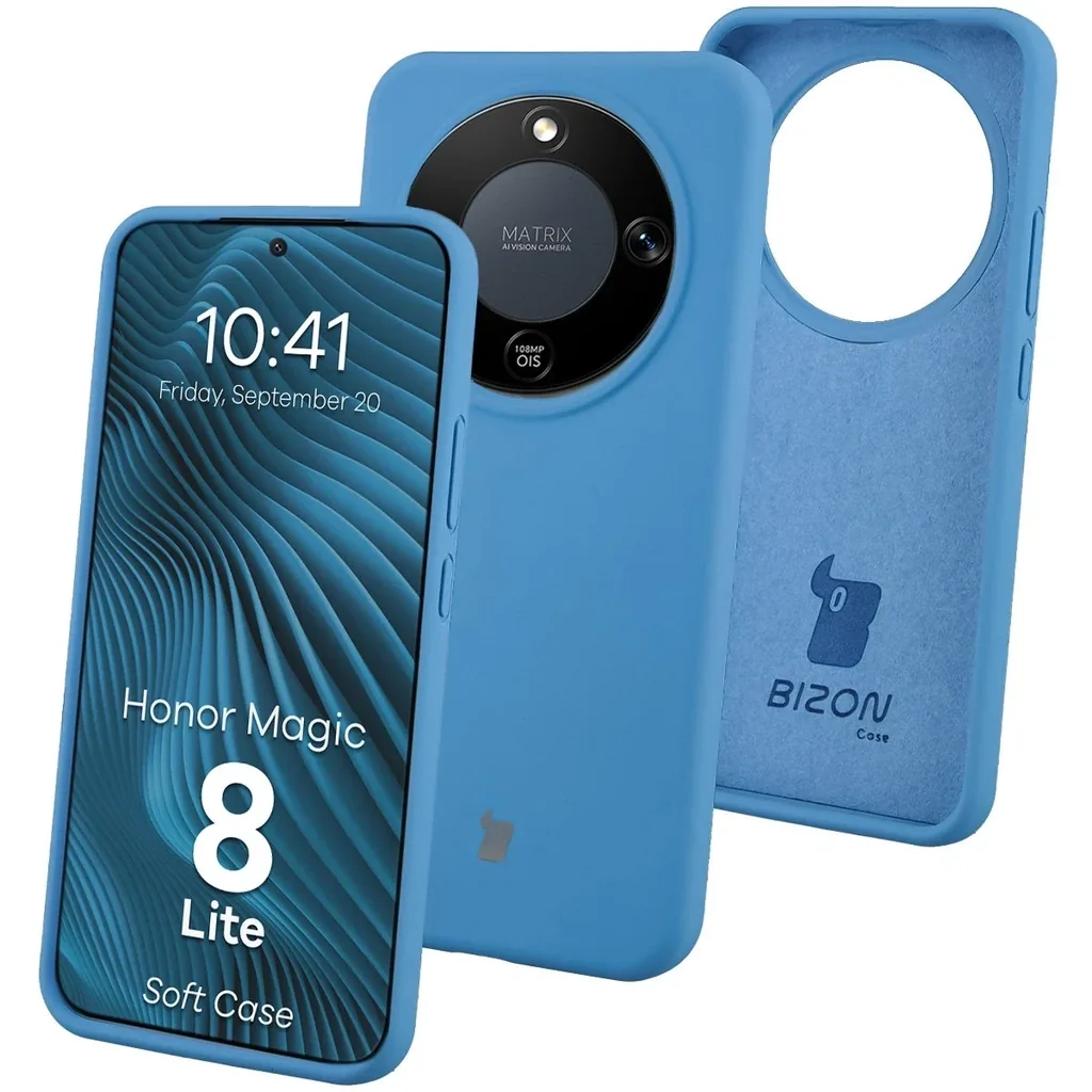 Kryt Bizon Soft Case Honor Magic8 Lite blue