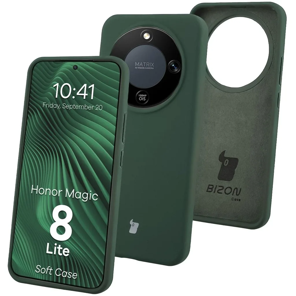 Kryt Bizon Soft Case Honor Magic8 Lite dark green