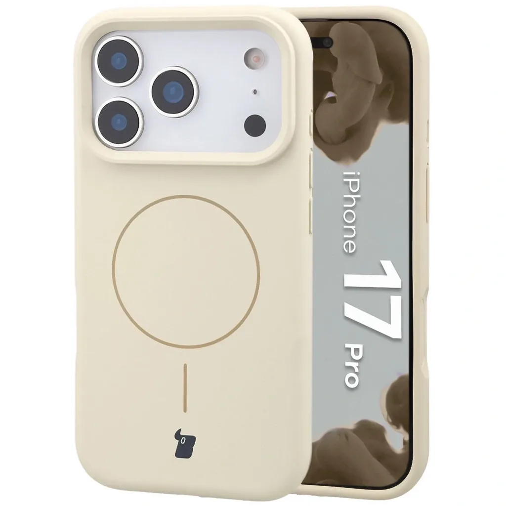 Kryt Bizon Soft Case Magnetic Apple iPhone 17 Pro écru