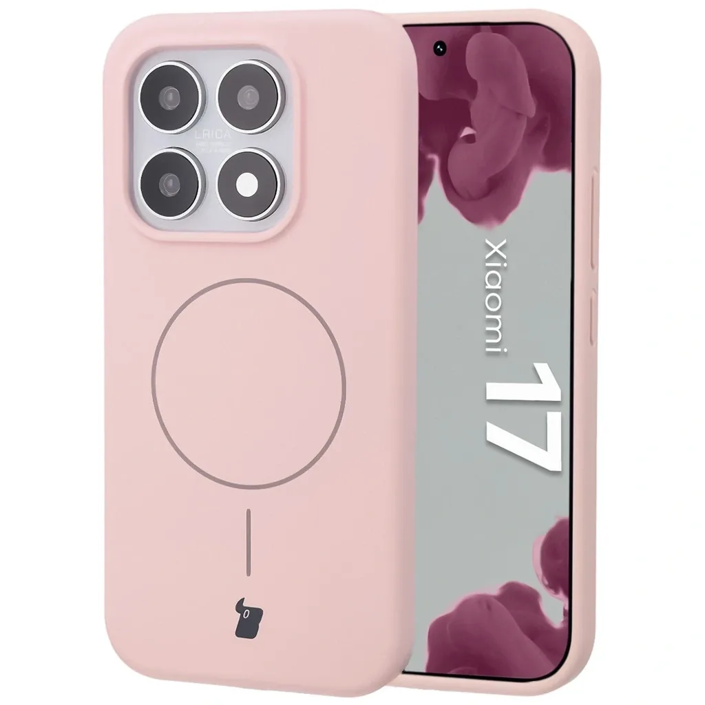 Kryt Bizon Soft Case Magnetic Xiaomi 17 light pink