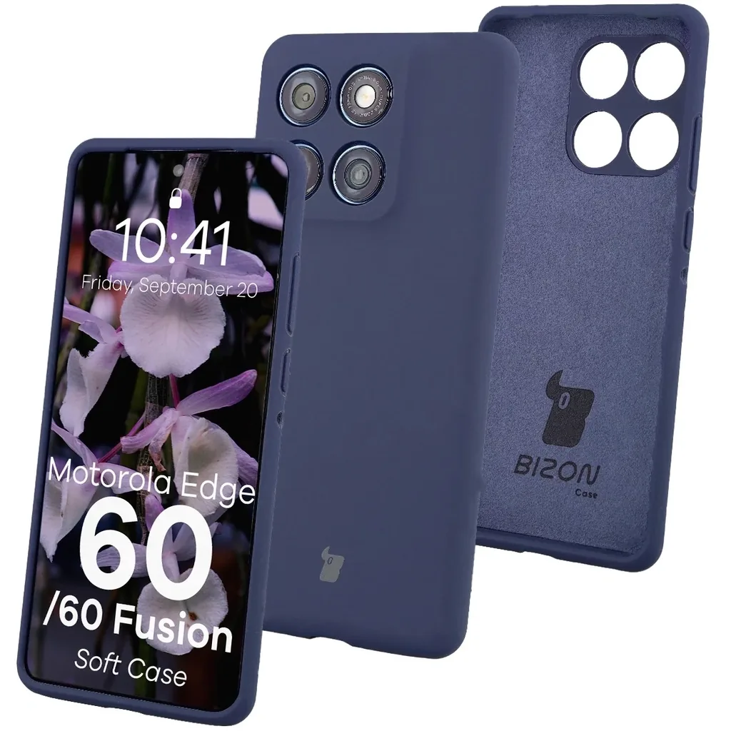 Kryt Bizon Soft Case Motorola Edge 60 Fusion / 60 dark blue