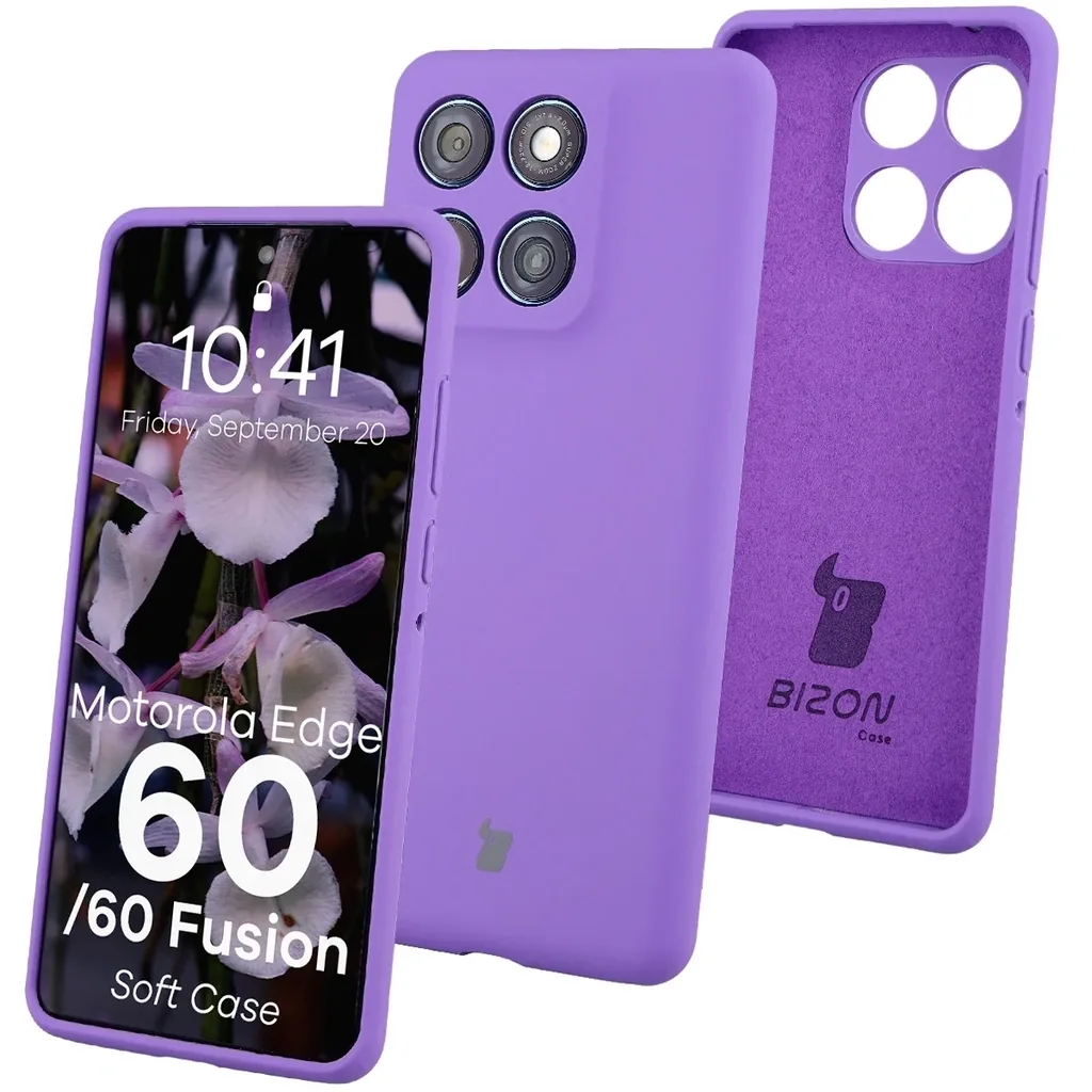 Kryt Bizon Soft Case Motorola Edge 60 Fusion / 60 purple