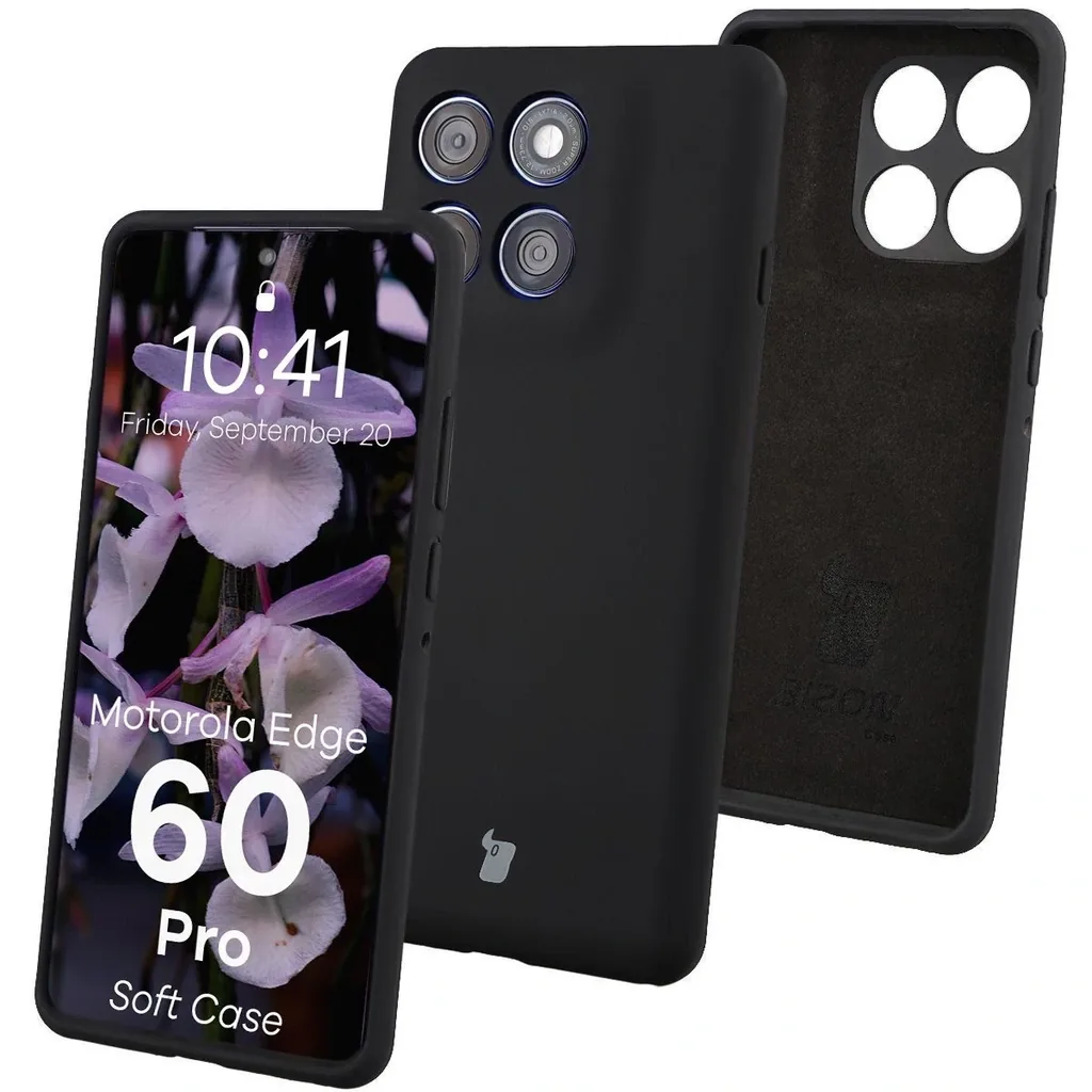 Kryt Bizon Soft Case Motorola Edge 60 Pro black