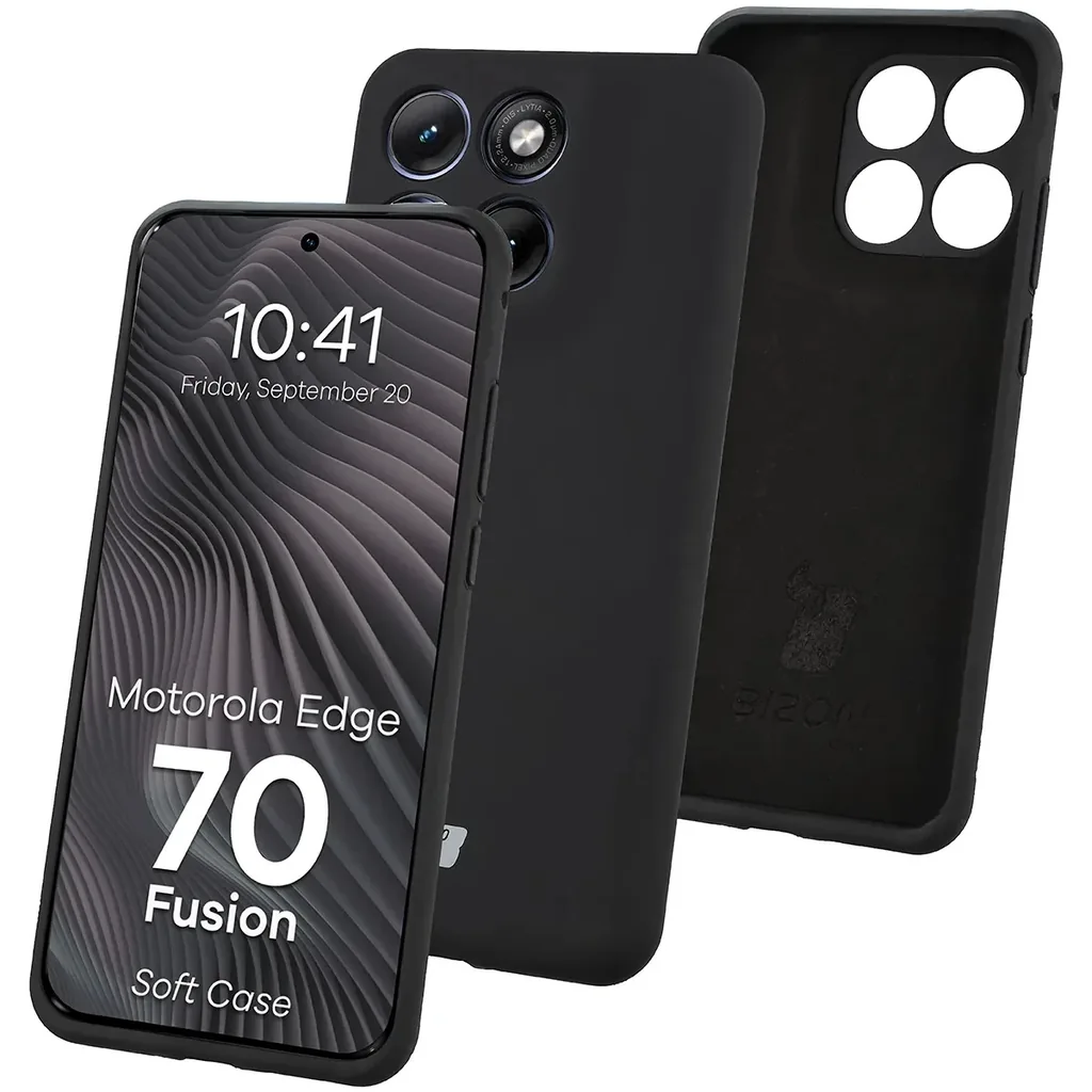 Kryt Bizon Soft Case Motorola Edge 70 Fusion, black