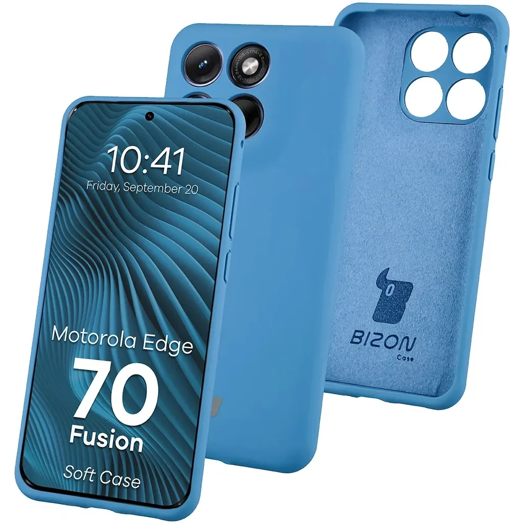 Kryt Bizon Soft Case Motorola Edge 70 Fusion, blue