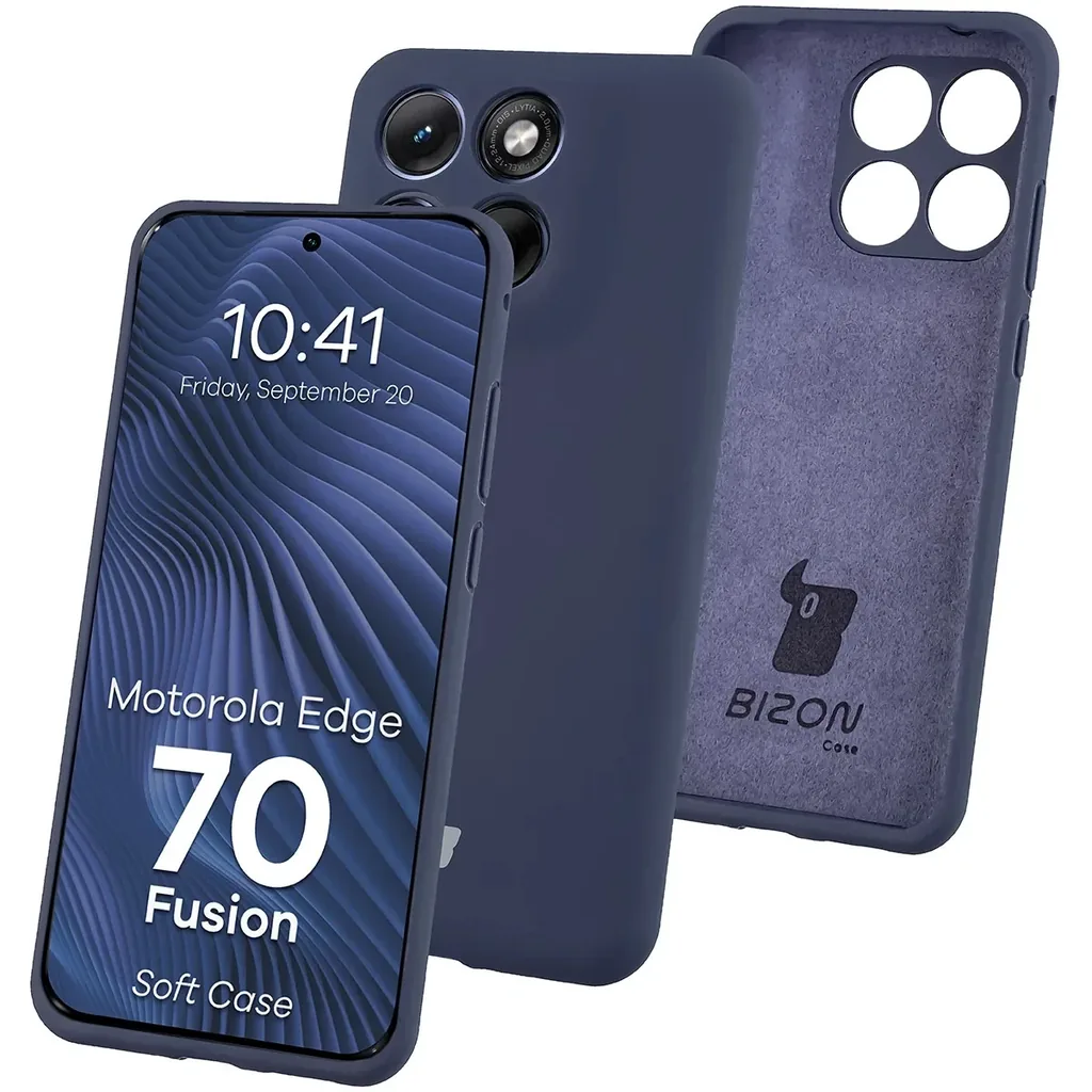 Kryt Bizon Soft Case Motorola Edge 70 Fusion, dark blue