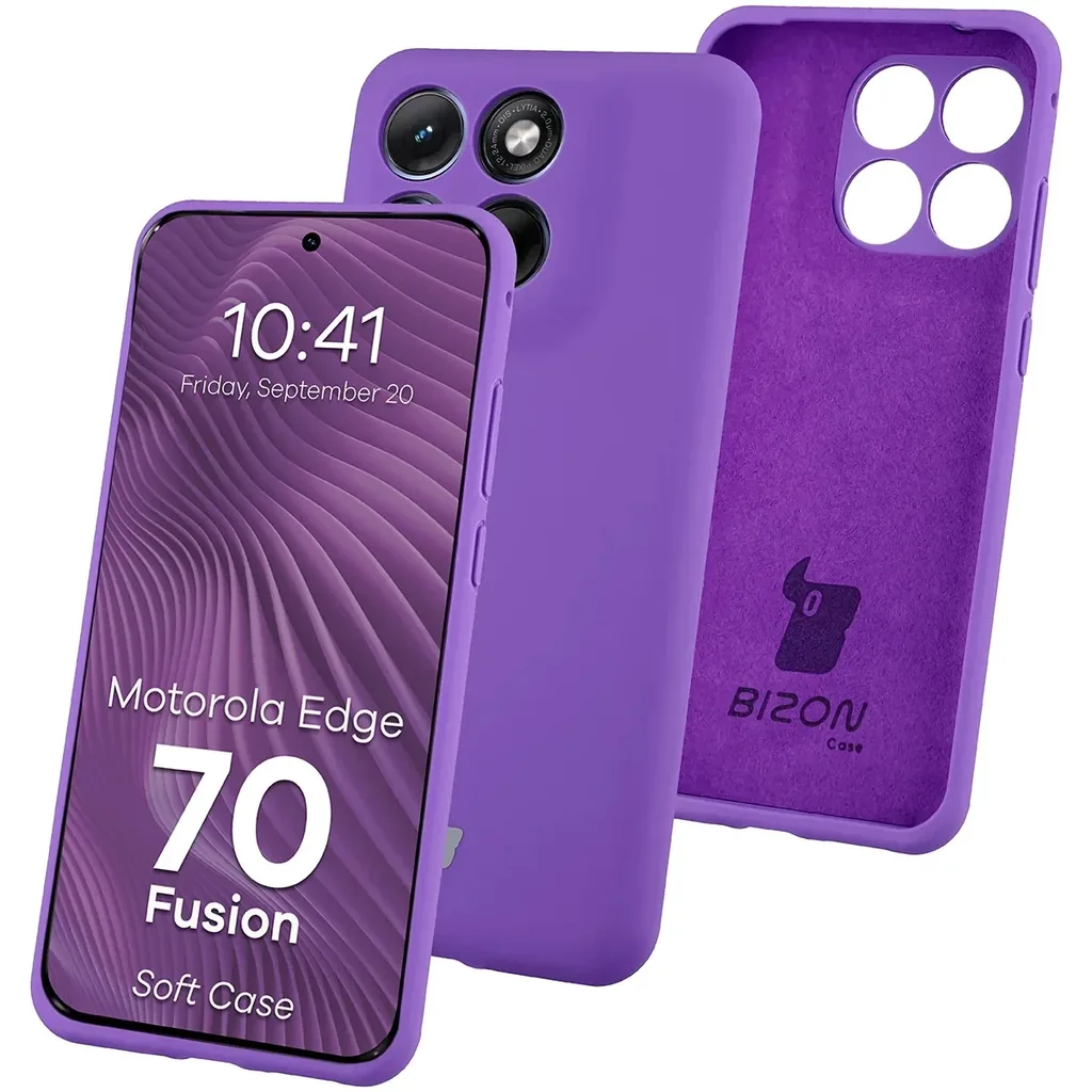 Kryt Bizon Soft Case Motorola Edge 70 Fusion, purple