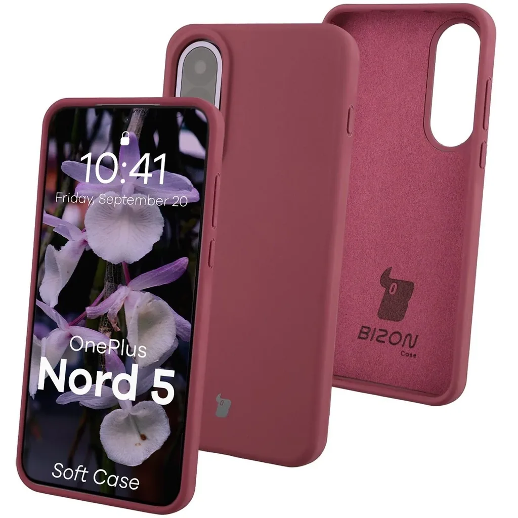 Kryt Bizon Soft Case OnePlus Nord 5 dark purple