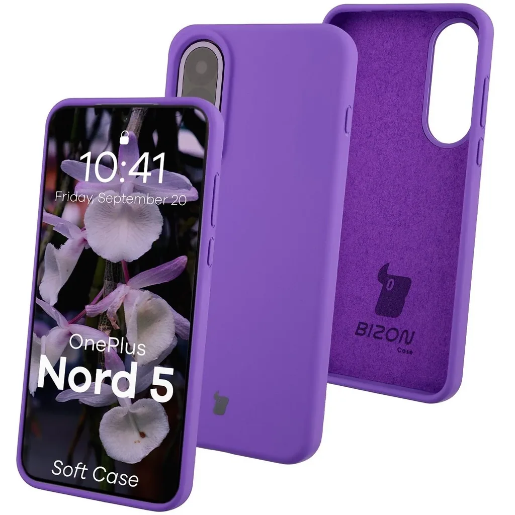 Kryt Bizon Soft Case OnePlus Nord 5 purple