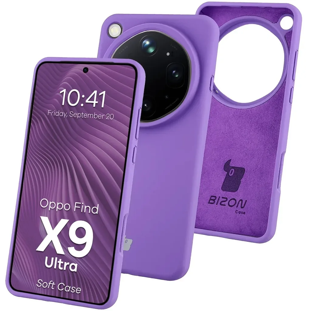 Kryt Bizon Soft Case Oppo Find X9 Ultra, purple
