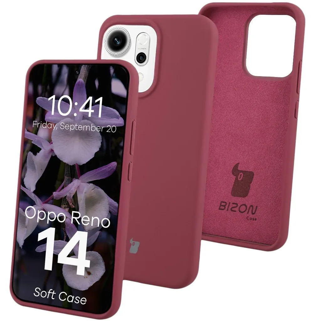 Kryt Bizon Soft Case Oppo Reno 14 dark purple