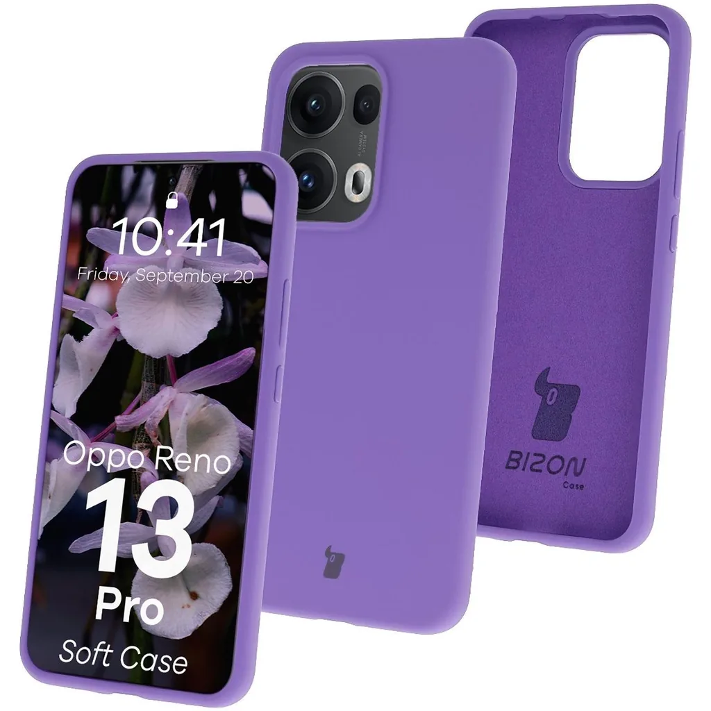 Kryt Bizon Soft Case Oppo Reno13 Pro purple