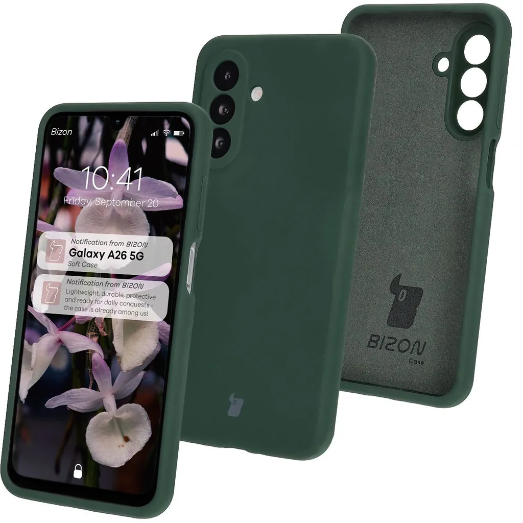 Kryt Bizon Soft Case Samsung Galaxy A26 5G dark green