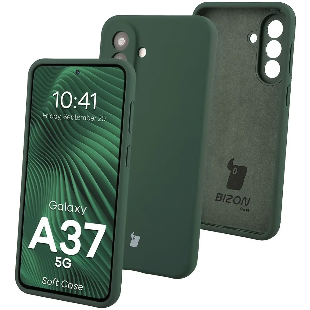 Kryt Bizon Soft Case Samsung Galaxy A37 5G dark green