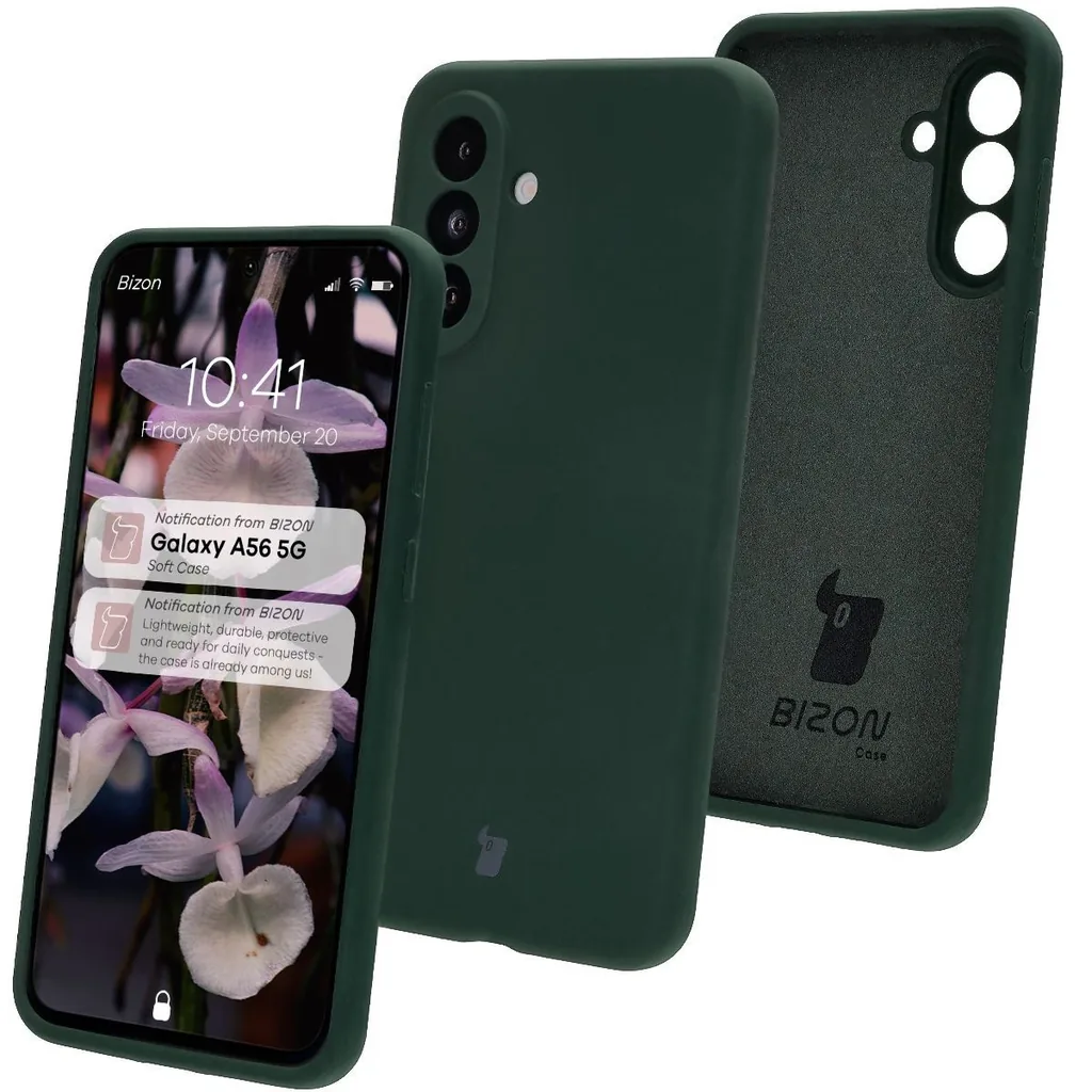 Kryt Bizon Soft Case Samsung Galaxy A56 5G dark green