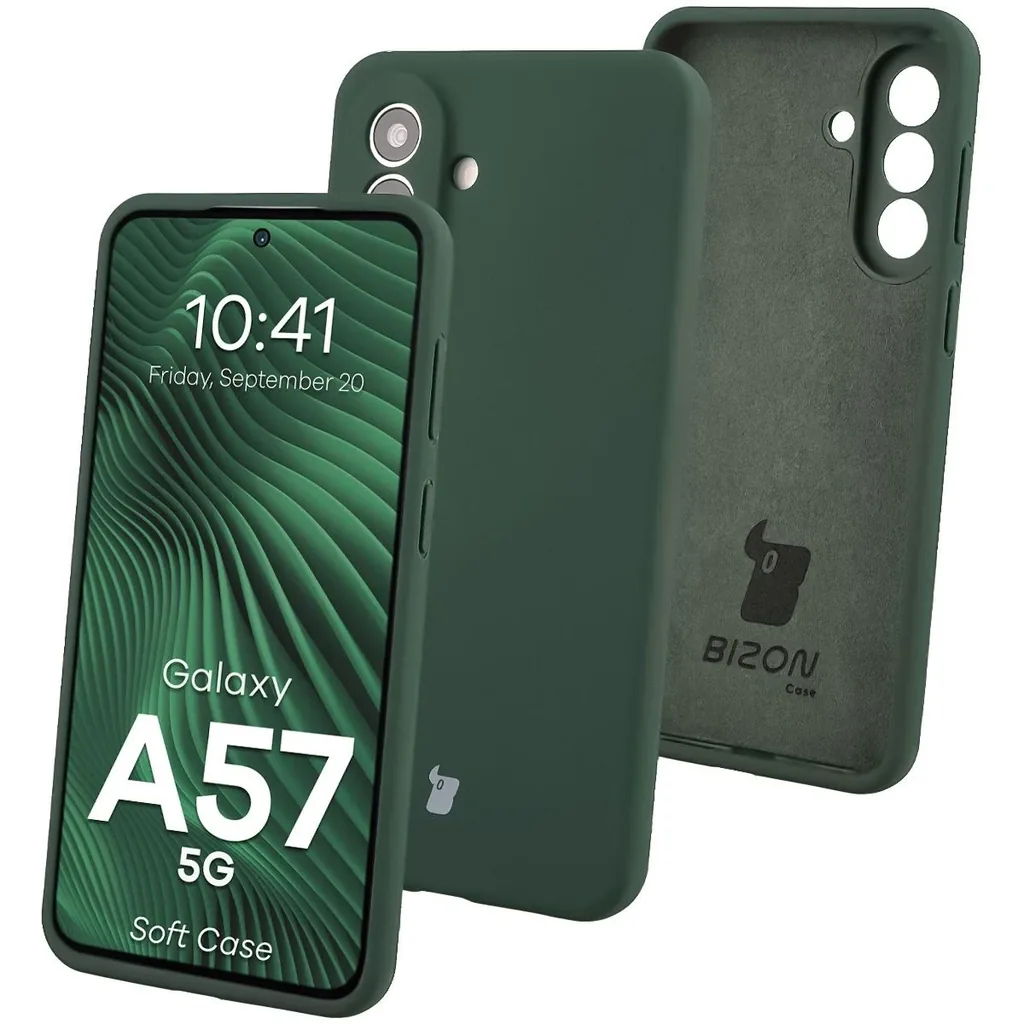 Kryt Bizon Soft Case Samsung Galaxy A57 5G dark green