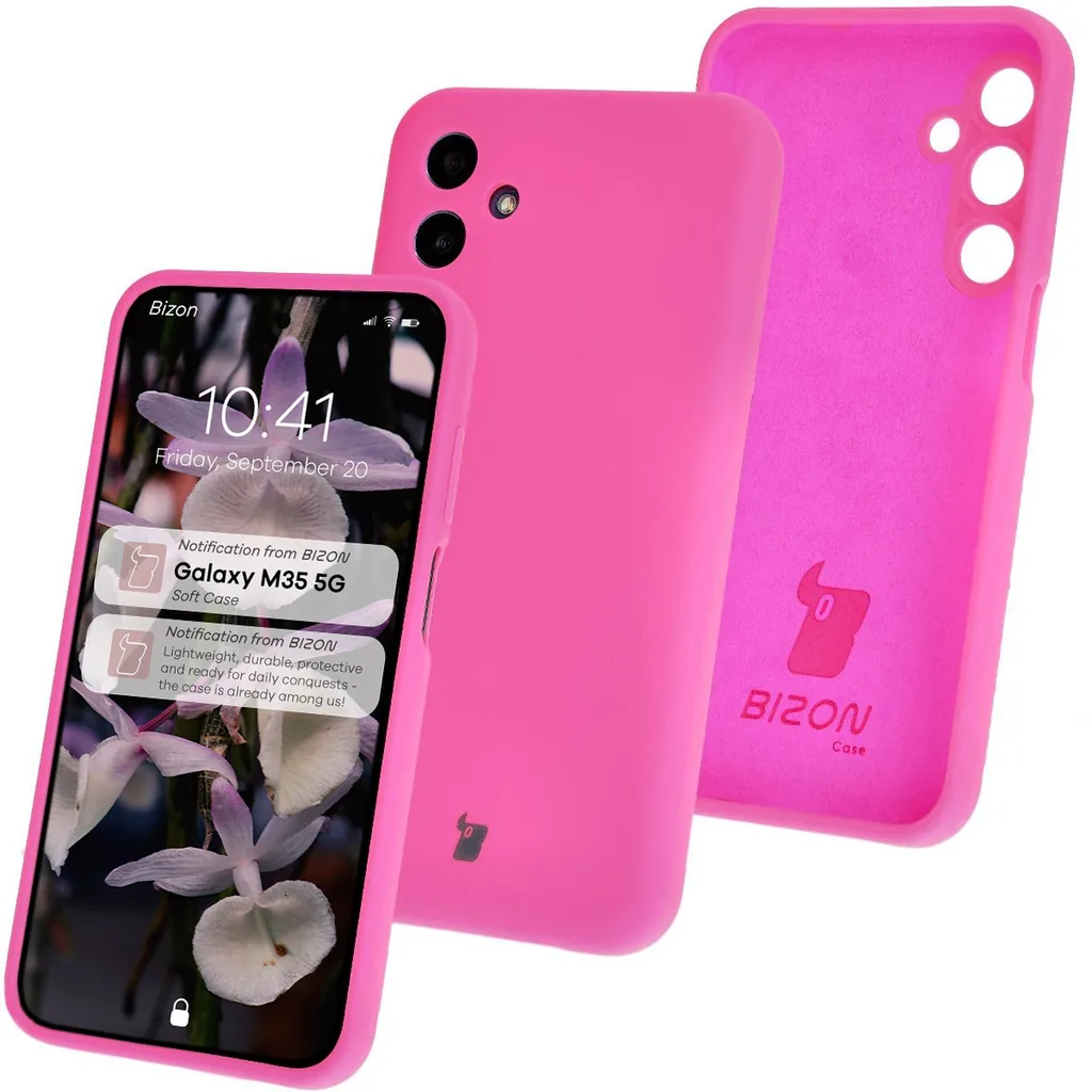 Kryt Bizon Soft Case Samsung Galaxy M35 5G neon pink