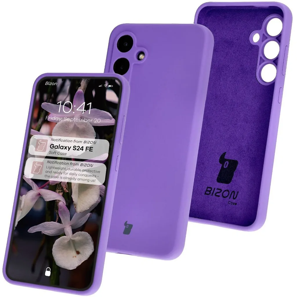 Kryt Bizon Soft Case Samsung Galaxy S24 FE purple