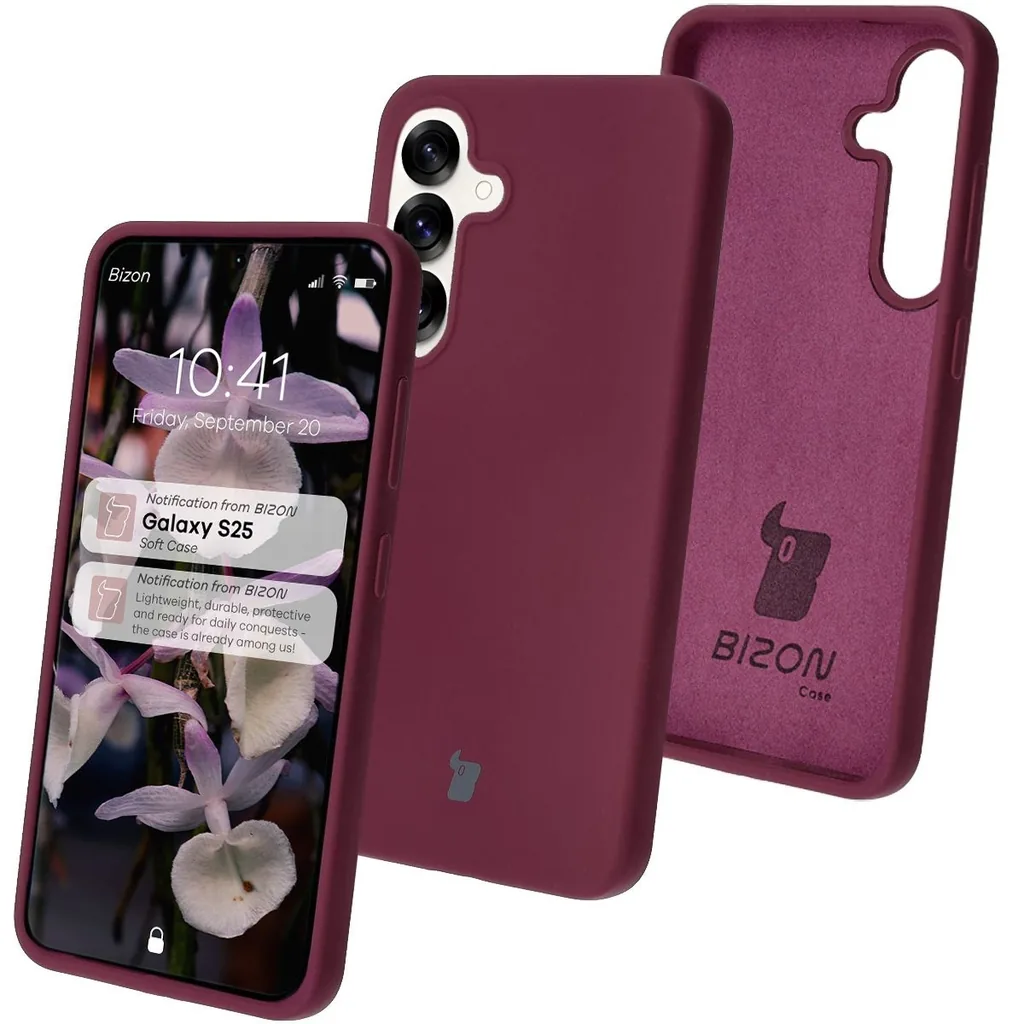 Kryt Bizon Soft Case Samsung Galaxy S25 dark purple
