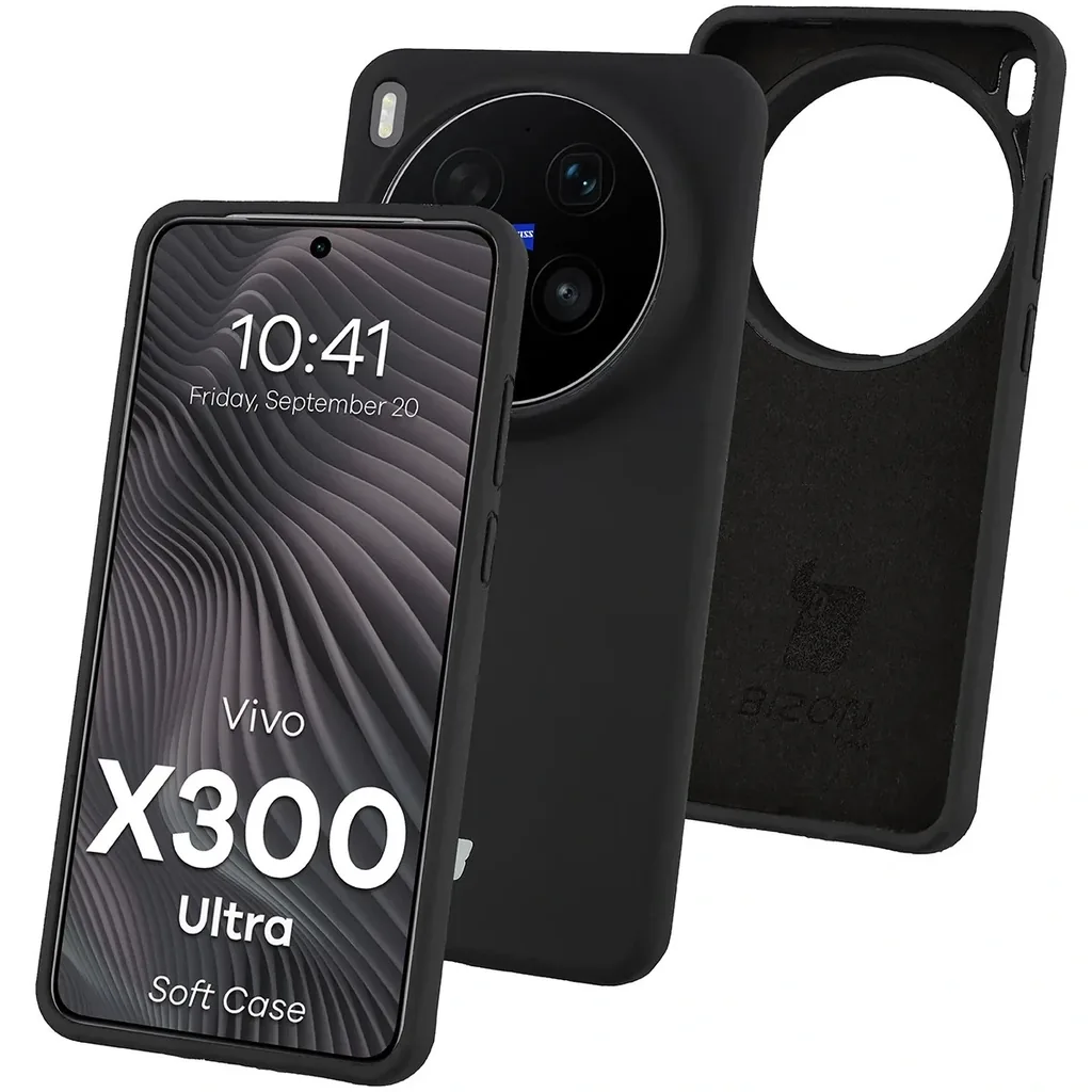 Kryt Bizon Soft Case Vivo X300 Ultra, black