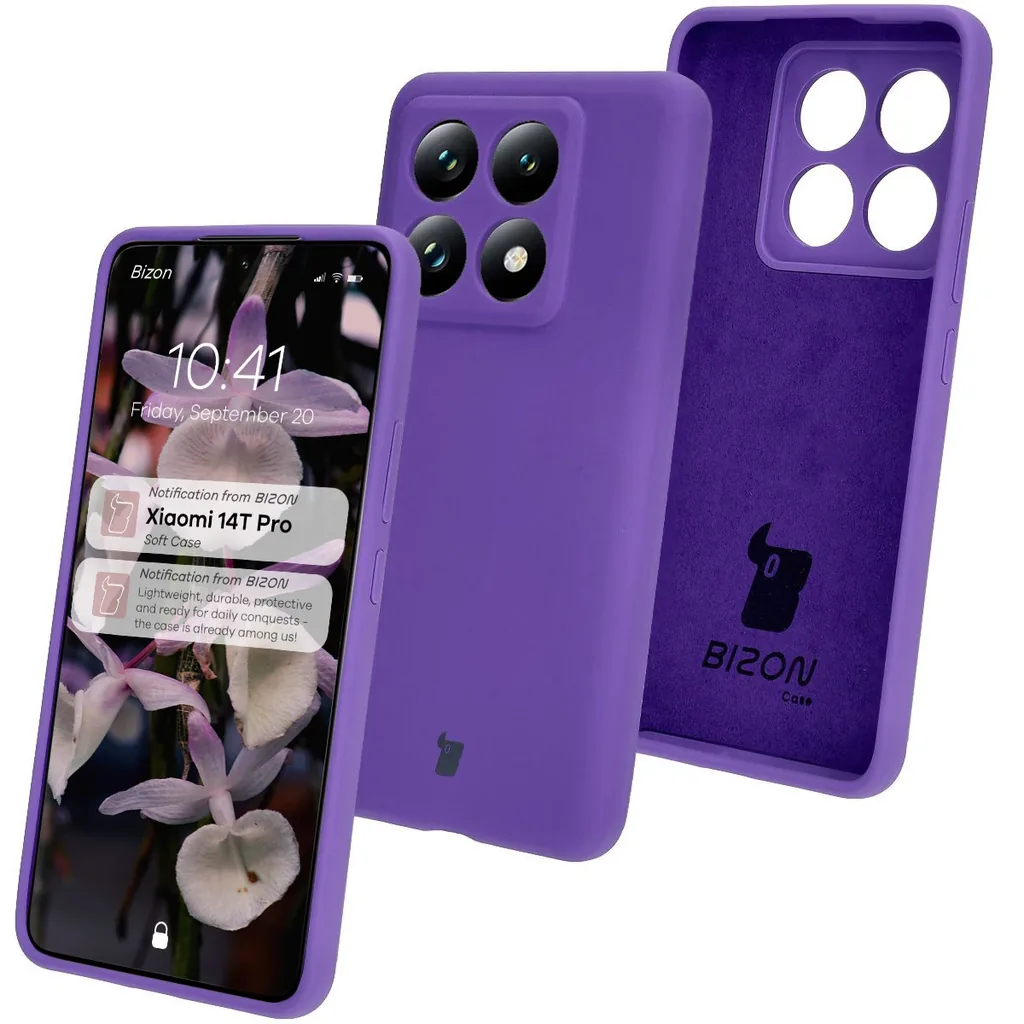 Kryt Bizon Soft Case Xiaomi 14T Pro purple