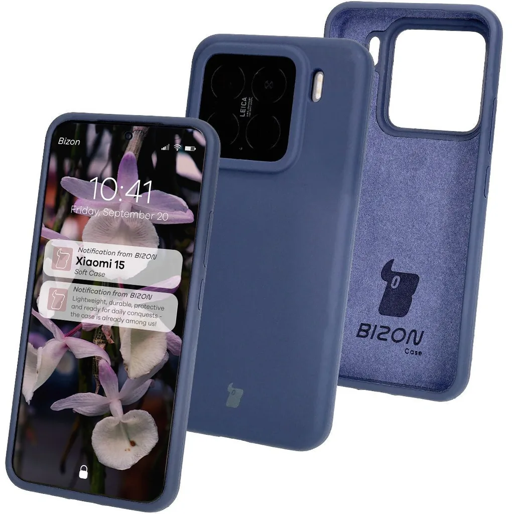 Kryt Bizon Soft Case Xiaomi 15 dark blue