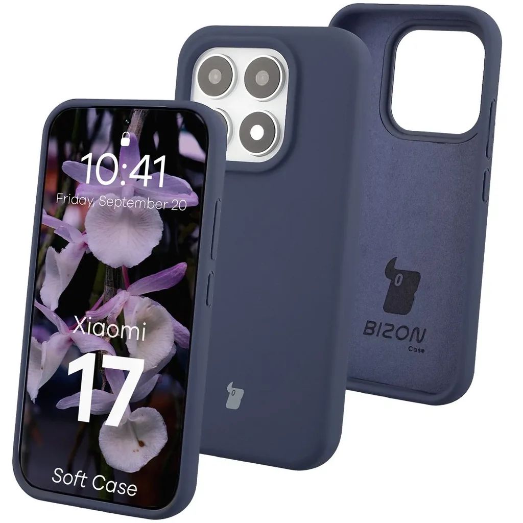 Kryt Bizon Soft Case Xiaomi 17 dark blue