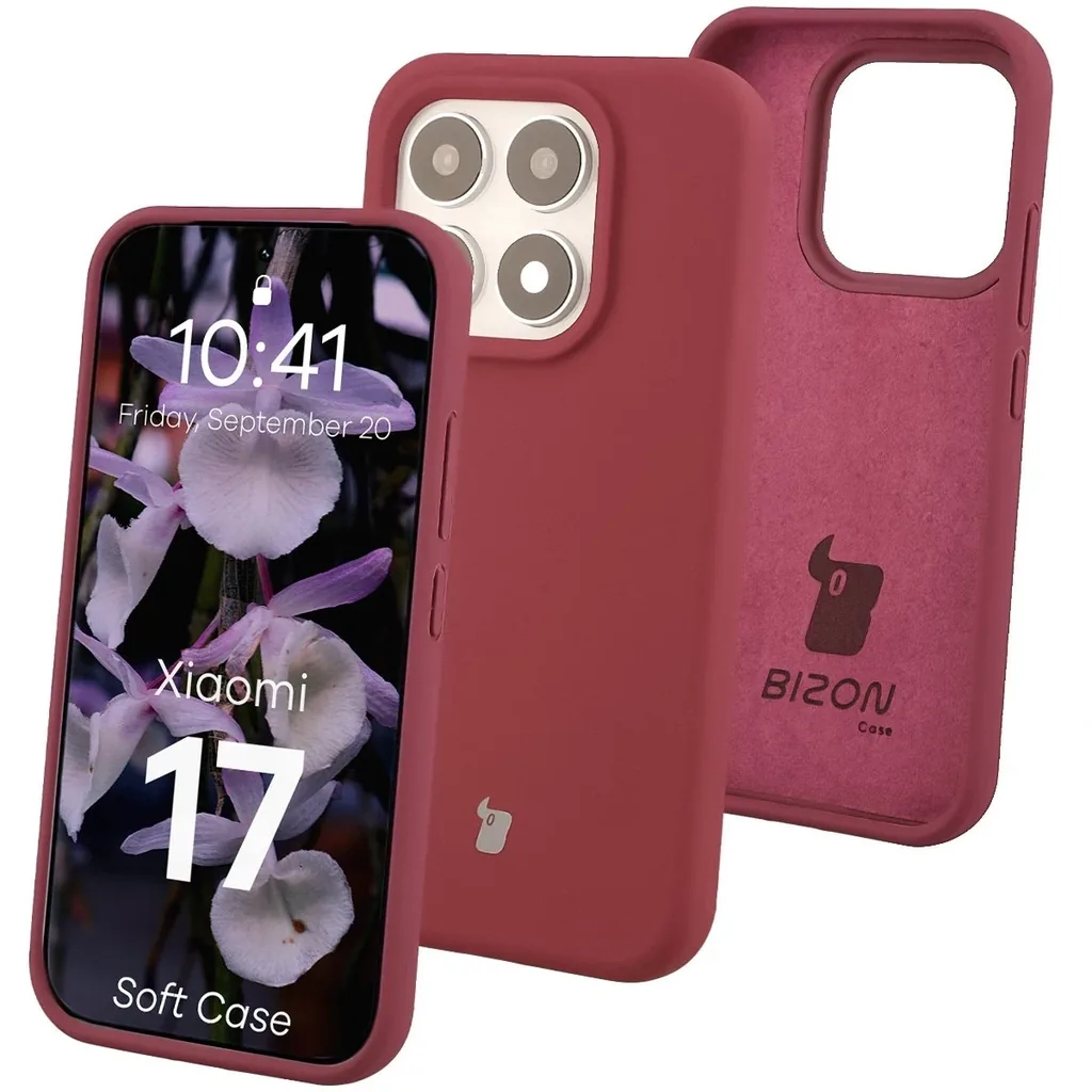 Kryt Bizon Soft Case Xiaomi 17 dark purple