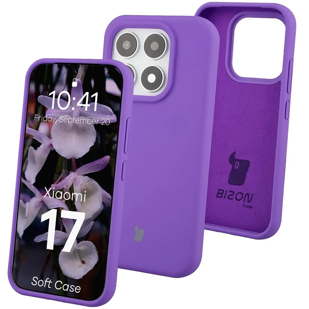 Kryt Bizon Soft Case Xiaomi 17 purple
