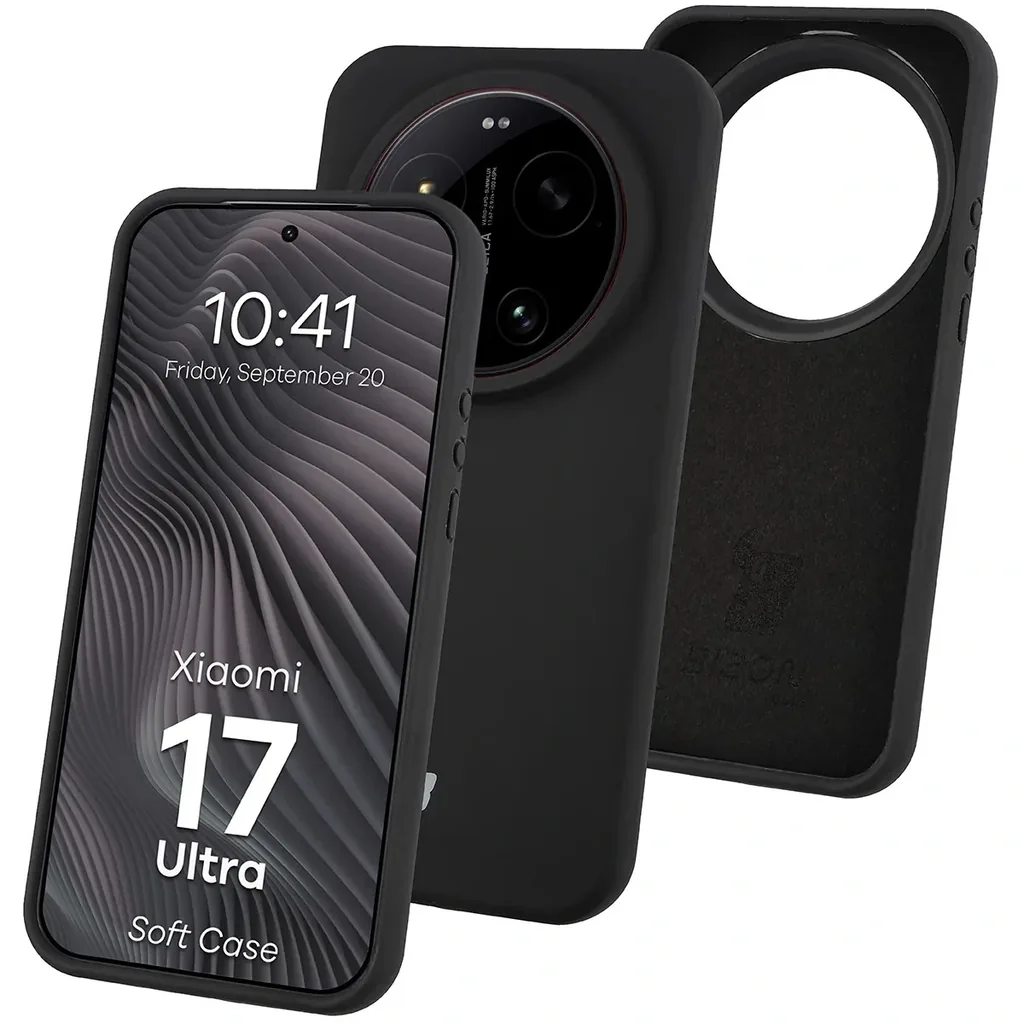 Kryt Bizon Soft Case Xiaomi 17 Ultra, black