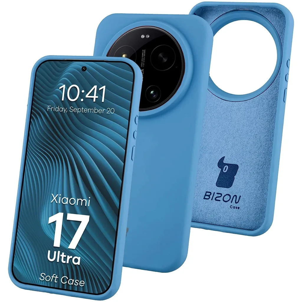 Kryt Bizon Soft Case Xiaomi 17 Ultra, blue
