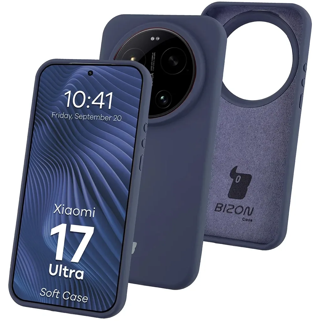 Kryt Bizon Soft Case Xiaomi 17 Ultra, dark blue