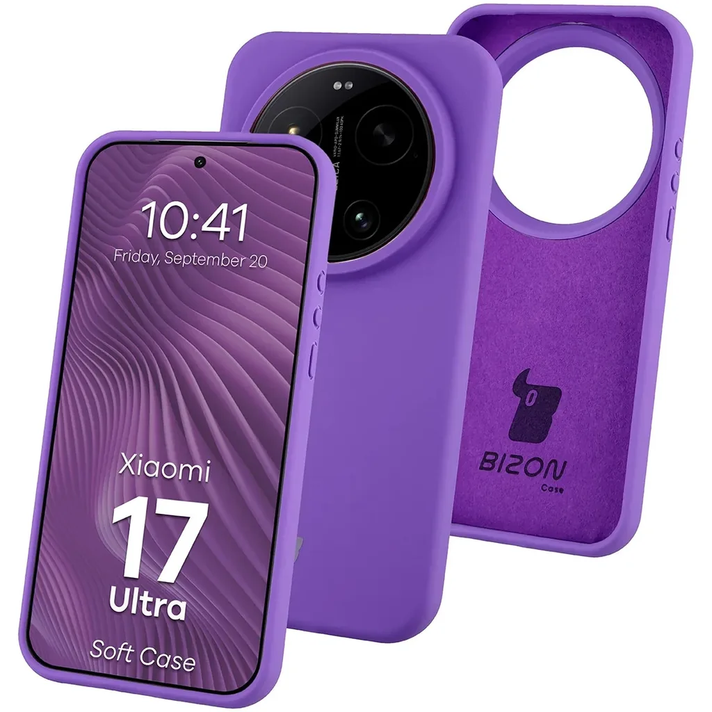 Kryt Bizon Soft Case Xiaomi 17 Ultra, purple