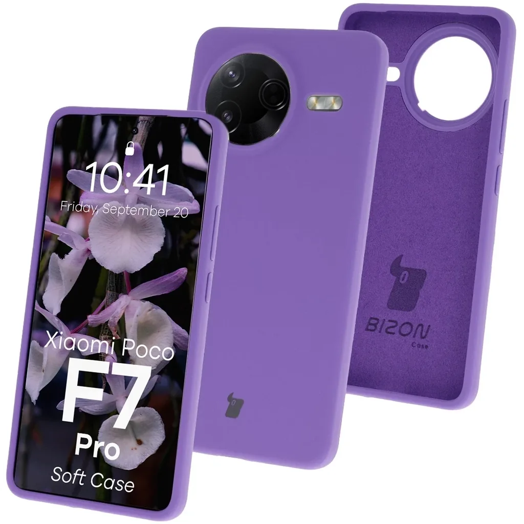 Kryt Bizon Soft Case Xiaomi POCO F7 Pro purple