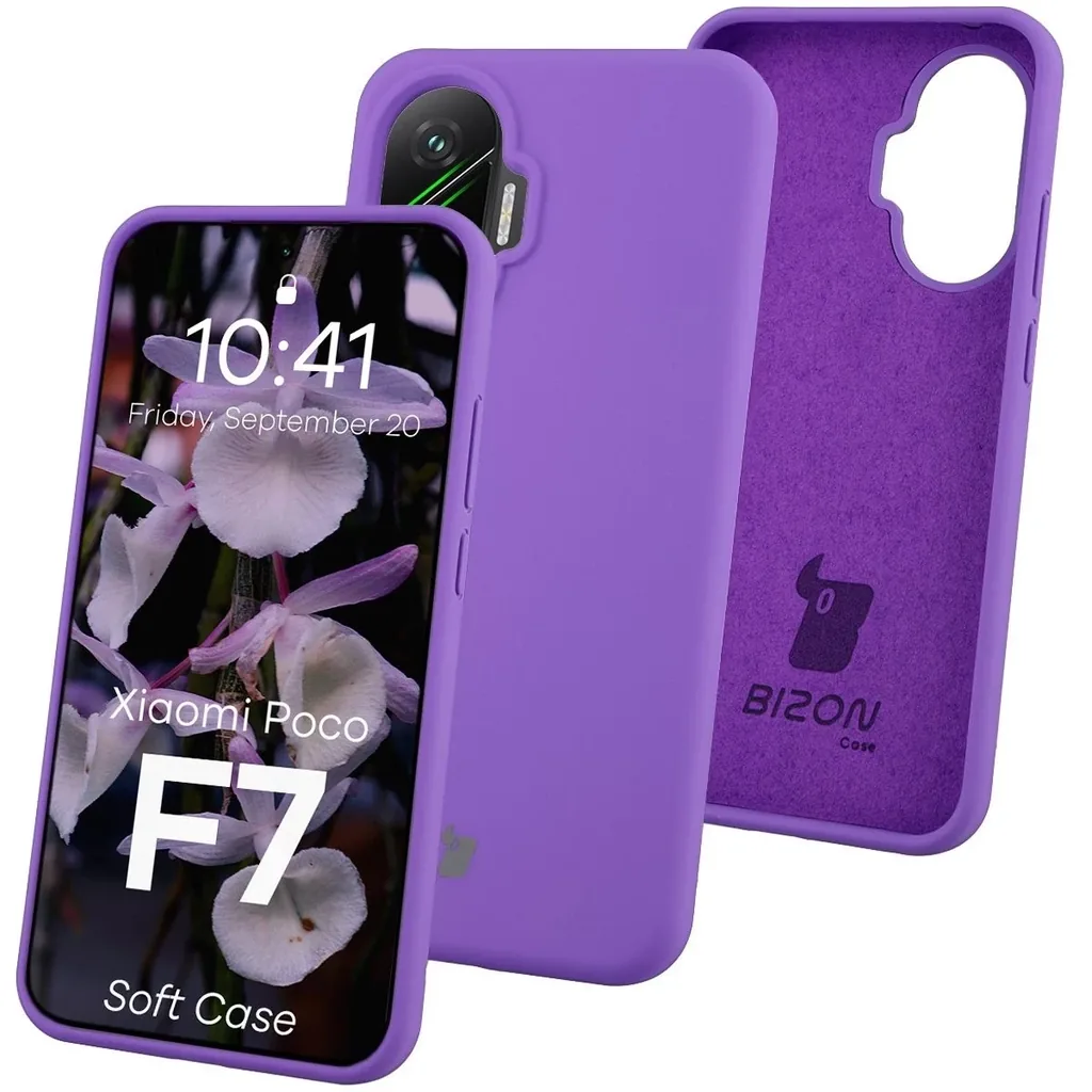 Kryt Bizon Soft Case Xiaomi POCO F7 purple