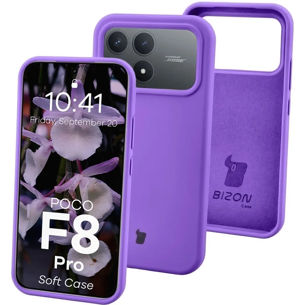 Kryt Bizon Soft Case Xiaomi POCO F8 Pro purple
