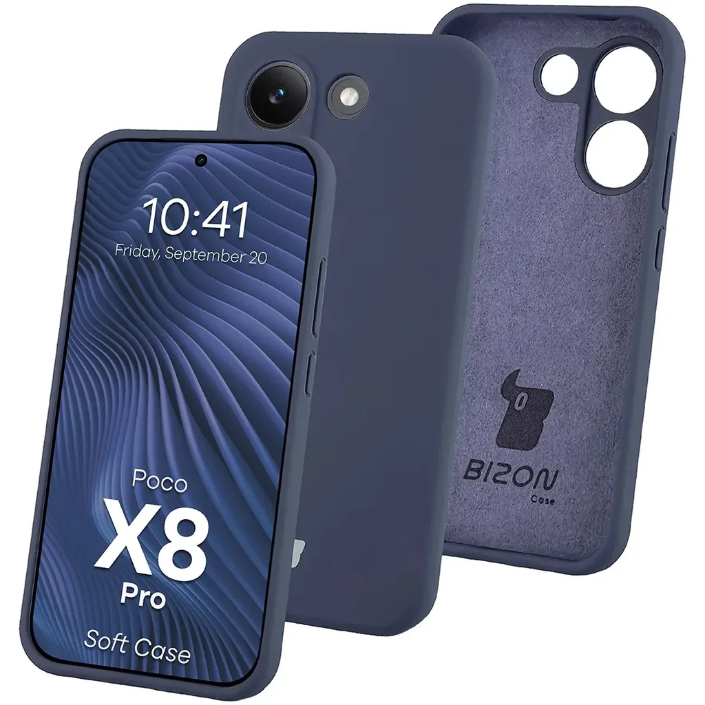 Kryt Bizon Soft Case Xiaomi POCO X8 Pro, dark blue